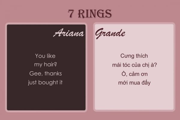 Lời bài hát 7 rings – Ariana Grande