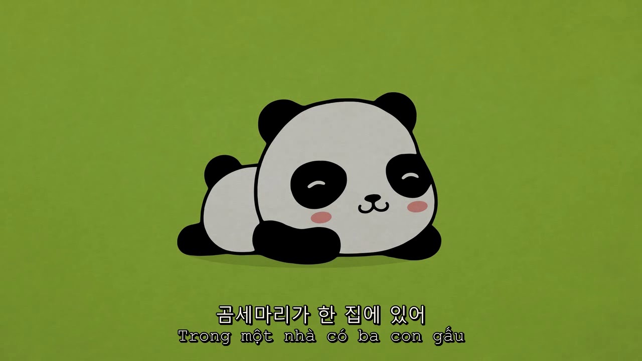 Lời bài hát ba con gấu -곰 세 마리 – Học tiếng Hàn qua bài hát